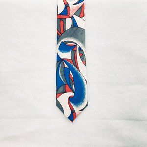 Maria Callas 100%Necktie Geometric Pattern 56L